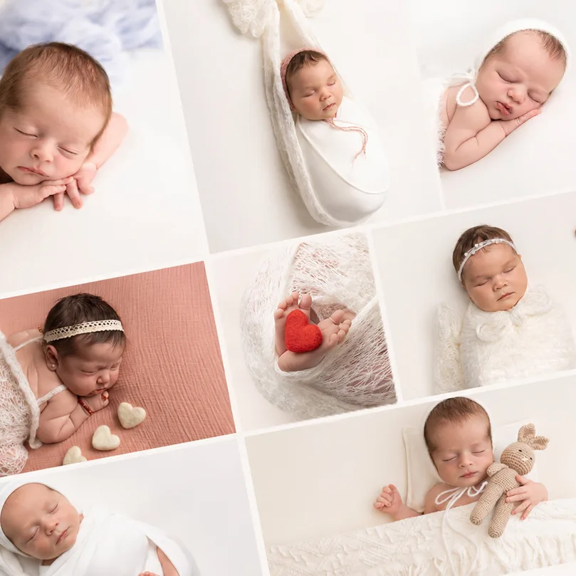 A newborn resting peacefully during a session